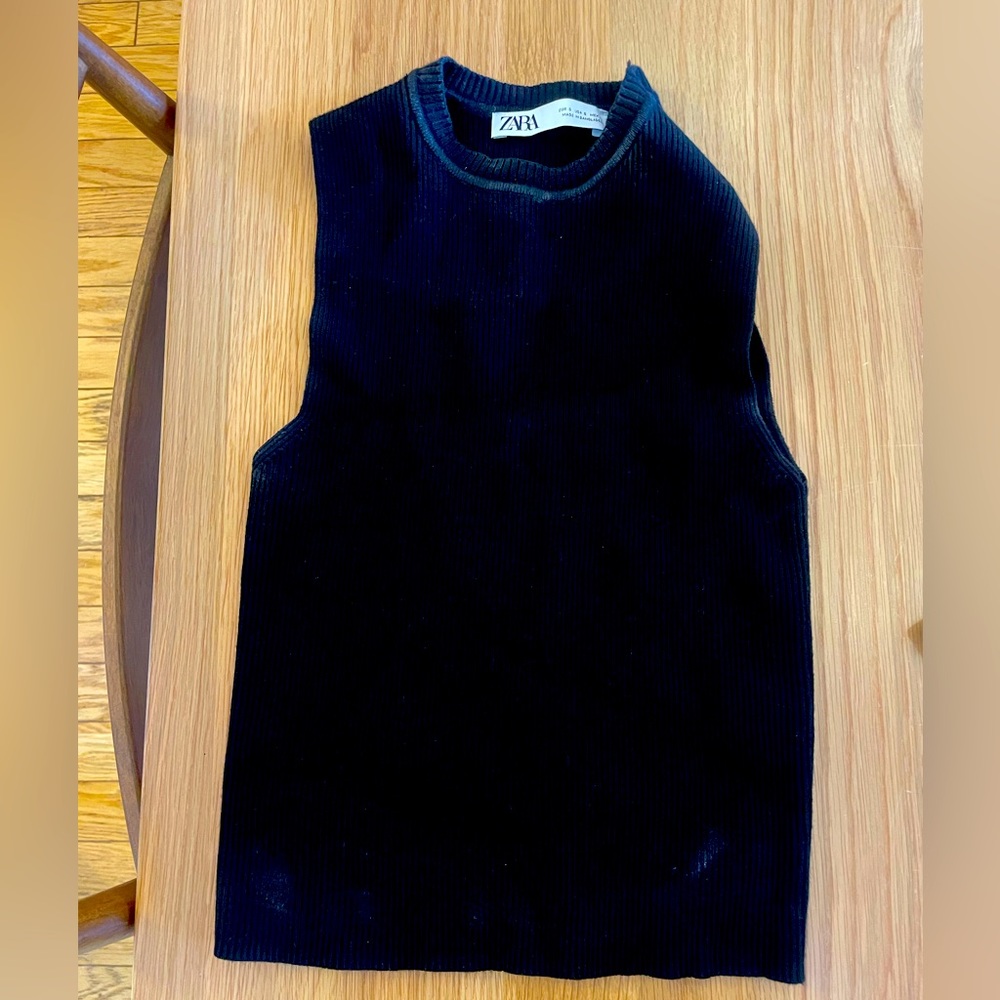 Zara high neck black shirt